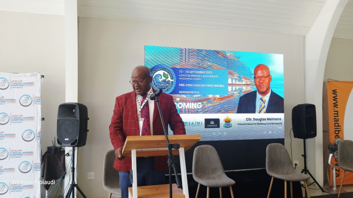 the executive mayor of madibeng local municipality, cllr. douglas maimane